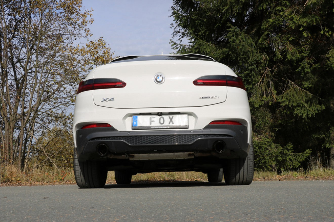 Fox Duplex Auspuff Sportauspuff Endschalldämpfer für BMW X4 G02 30i 2,0l 185kW