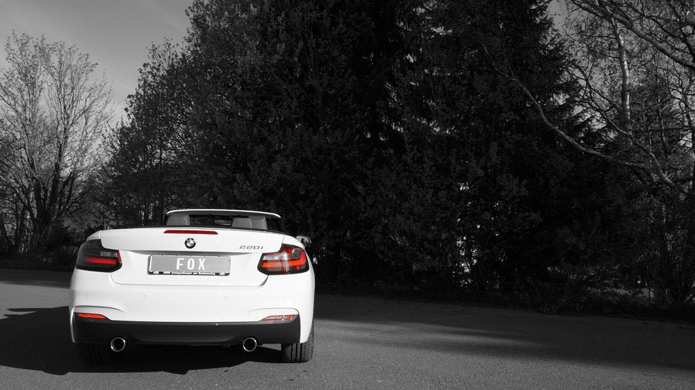 Fox Duplex Auspuff Sportauspuff Endschalldämpfer für BMW F23 220i Cabrio 2,0l