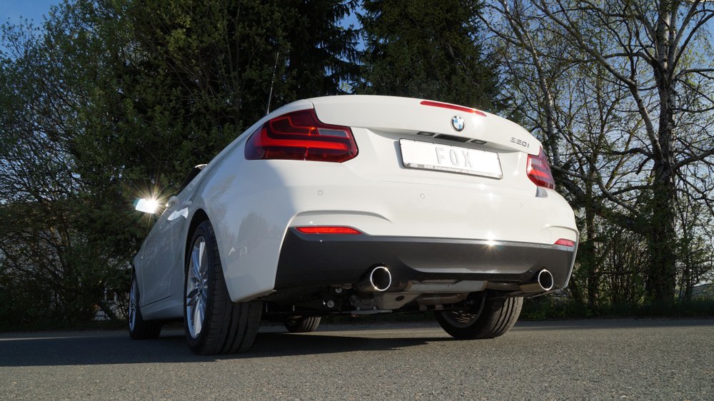 Fox Duplex Auspuff Sportauspuff Endschalldämpfer für BMW F23 220i Cabrio 2,0l