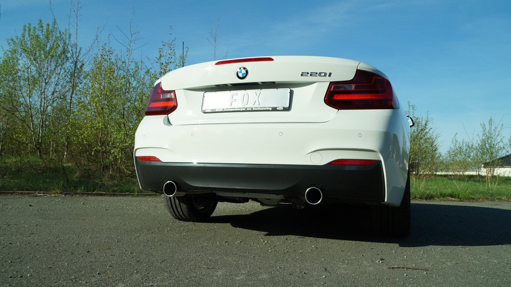 Fox Duplex Auspuff Sportauspuff Endschalldämpfer für BMW F23 220i Cabrio 2,0l