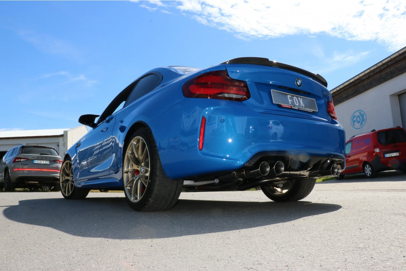 Fox Duplex Auspuff Sportauspuff Endschalldämpfer für BMW F87 M2 Competition +CS