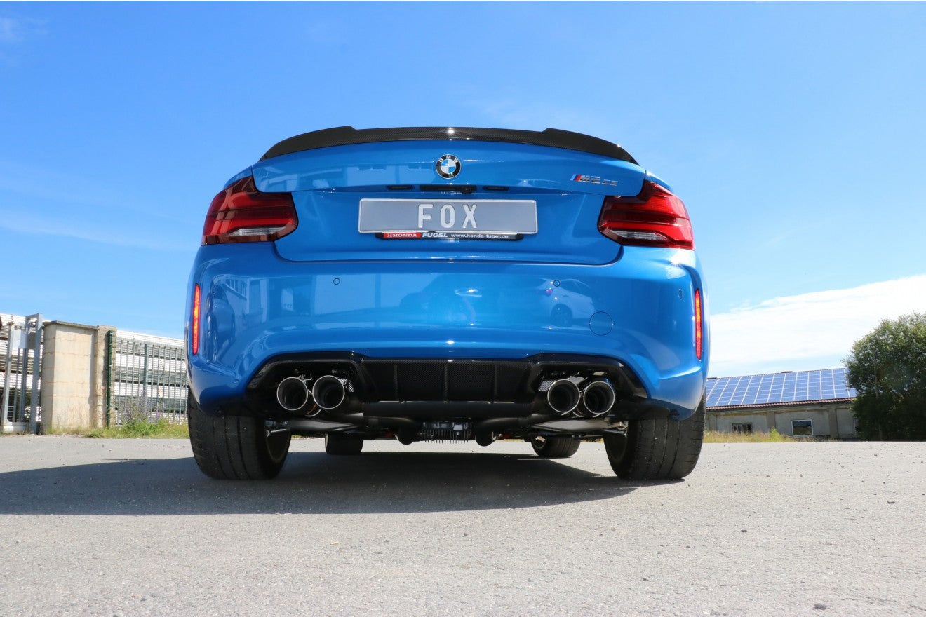 Fox Duplex Auspuff Sportauspuff Endschalldämpfer für BMW F87 M2 Competition +CS