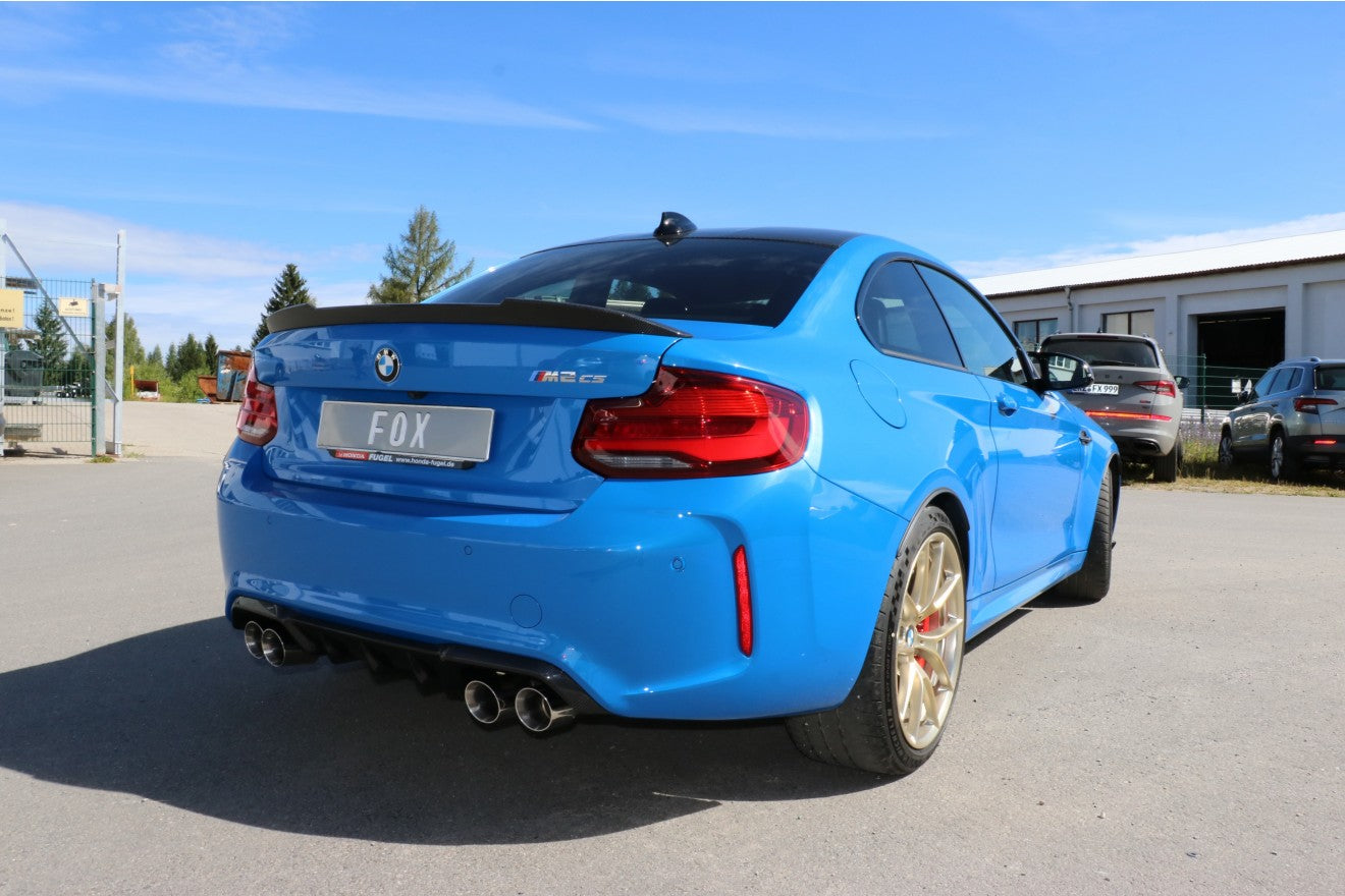 Fox Duplex Auspuff Sportauspuff Endschalldämpfer für BMW F87 M2 Competition +CS