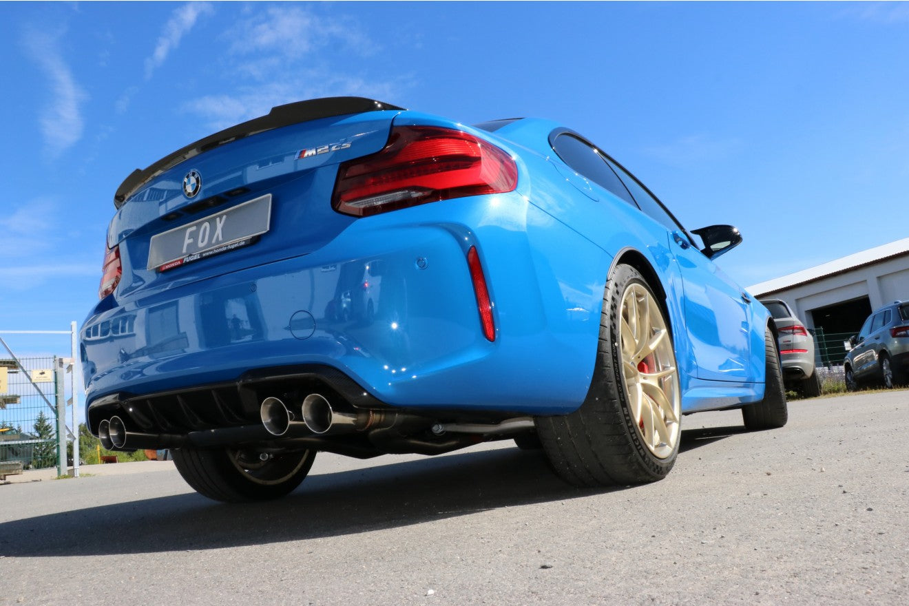 Fox Duplex Auspuff Sportauspuff Endschalldämpfer für BMW F87 M2 Competition +CS