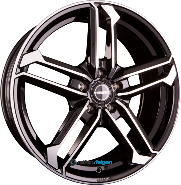 BORBET ATX 8.5x19 ET25 5x112 NB66.6 Black Polished Glossy