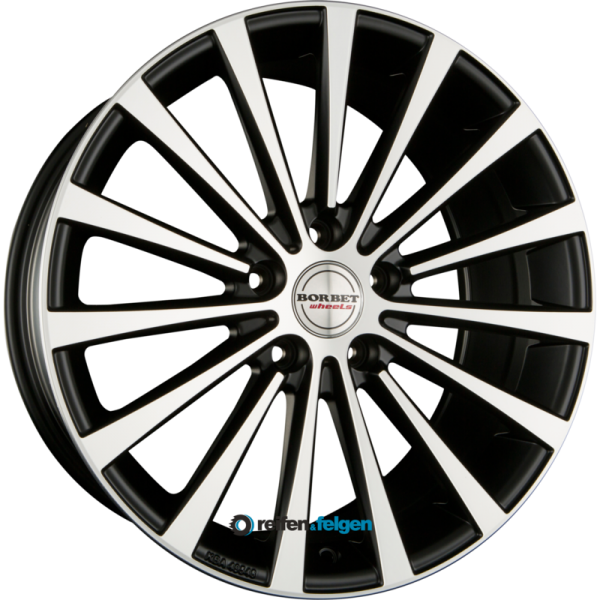 BORBET BLX 8.5x19 ET40 5x114.3 NB72.5 Black Polished Matt