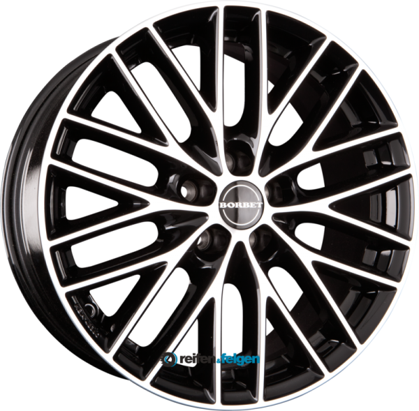 BORBET BS5 7.5x17 ET38 5x100 NB64.1 Black Polished