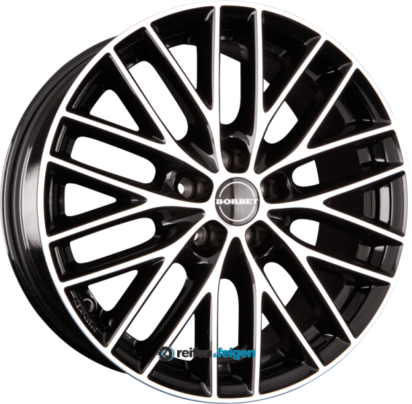 BORBET BS5 8x19 ET50 5x108 NB72.5 Black Polished