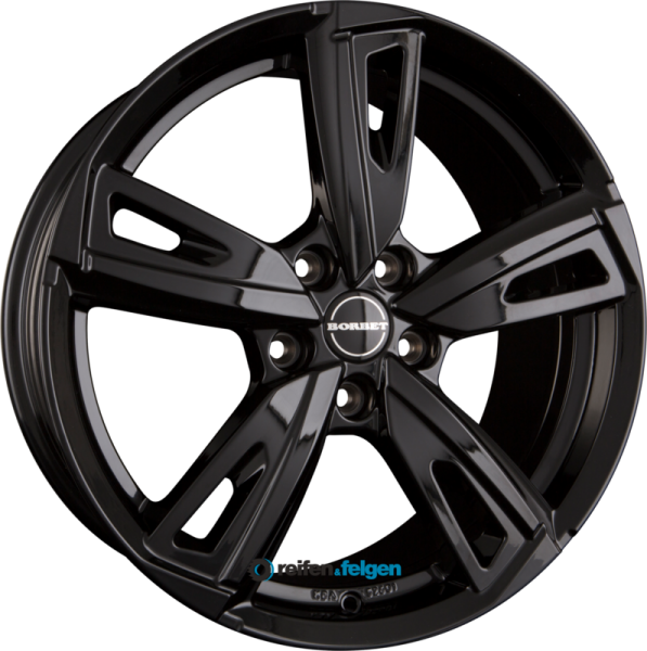 BORBET BU1 6.5x16 ET45 5x100 NB57.1 Black Glossy