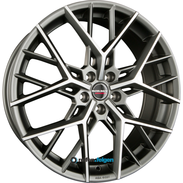 BORBET BY 8.5x21 ET49 5x114.3 NB67.1 Titan Polished Matt