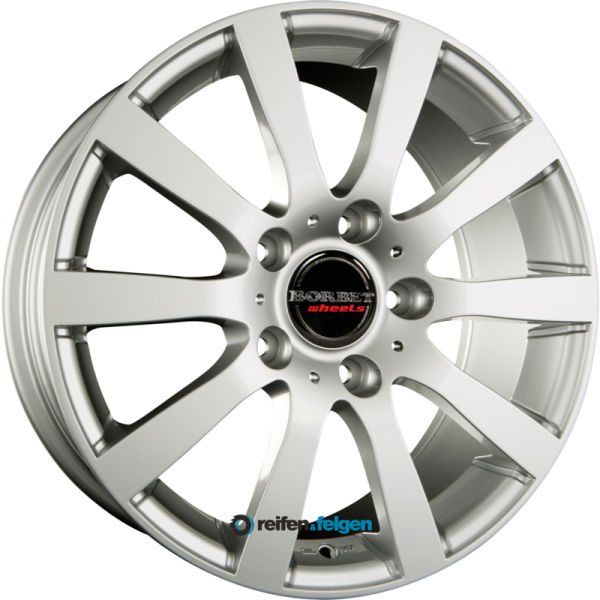 BORBET C2C 7.5x17 ET35 5x127 NB71.6 Brilliant Silver