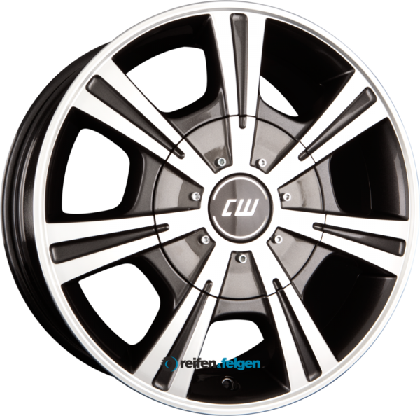 BORBET CH 7.5x17 ET45 5x118 NB71.1 Mistral Anthracite Polished