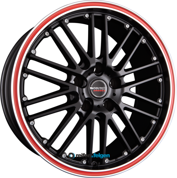 BORBET CW2 8.5x18 ET45 5x112 NB72.5 Black Red Line