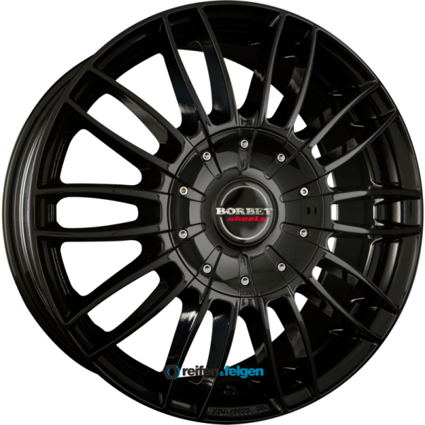 BORBET CW3 7.5x17 ET61 5x118 NB71.1 Black Glossy