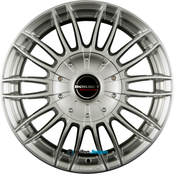 BORBET CW3 7.5x17 ET61 5x118 NB71.1 Sterling Silber