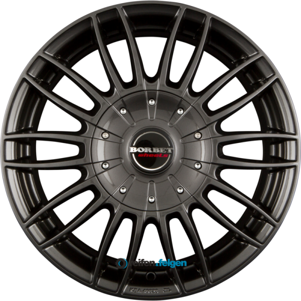 BORBET CW3 7.5x18 ET43 5x120 NB65.1 Mistral Anthracite Glossy
