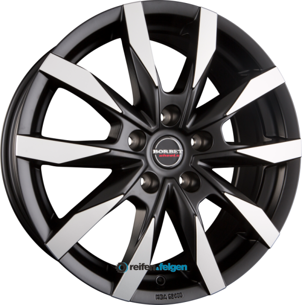 BORBET CW5 6.5x16 ET60 5x120 NB65.1 Black Polished Matt