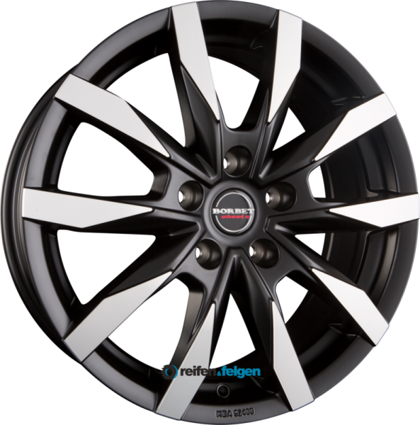 BORBET CW5 7.5x18 ET43 5x120 NB65.1 Black Polished Matt
