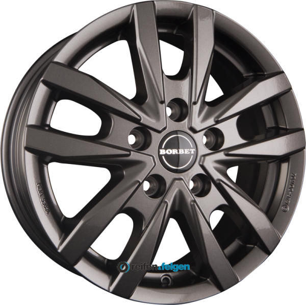 BORBET CW5 7.5x18 ET53 5x120 NB65.1 Mistral Anthracite Glossy