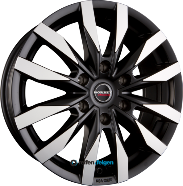 BORBET CW6 7.5x18 ET40 6x114.3 NB66.1 Black Polished Matt