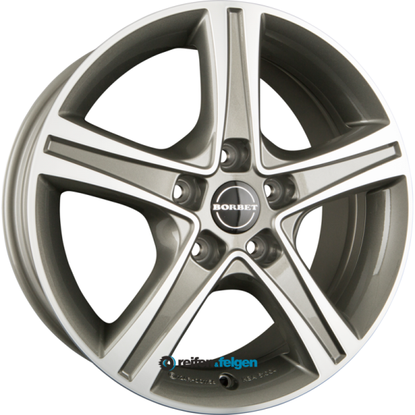 BORBET CWD 7x17 ET45 5x114.3 NB66.1 Mistral Anthracite Glossy Polished