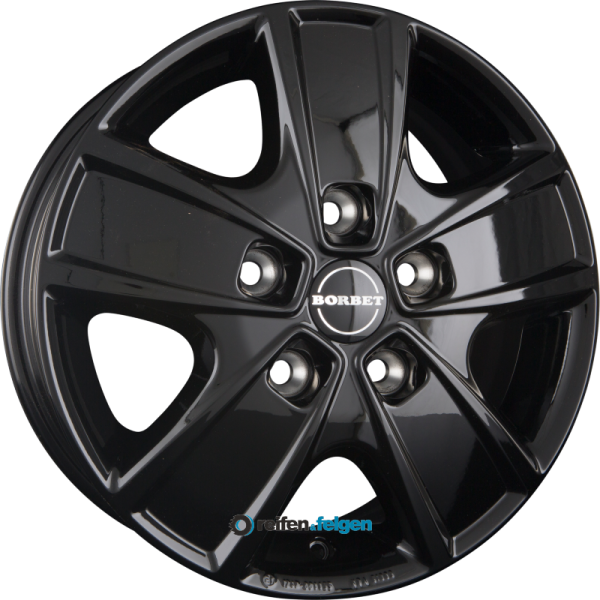 BORBET CWG 6x16 ET68 5x118 NB71.1 Black Glossy