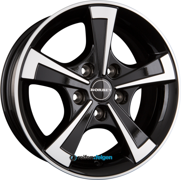 BORBET CWT 6x15 ET30 5x112 NB66.6 Black Polished Glossy