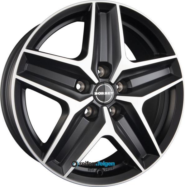 BORBET CWZ 7.5x18 ET48 5x112 NB66.6 Black Polished Matt