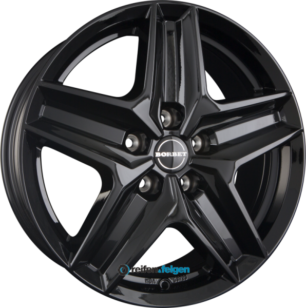 BORBET CWZ 7.5x18 ET53 5x118 NB71.1 Black Glossy