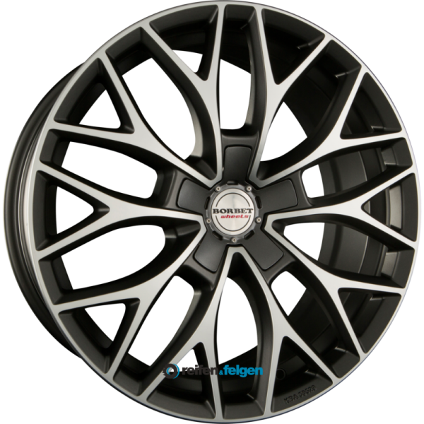 BORBET DY 8.5x19 ET32 5x114.3 NB72.5 Dark Grey Polished Matt