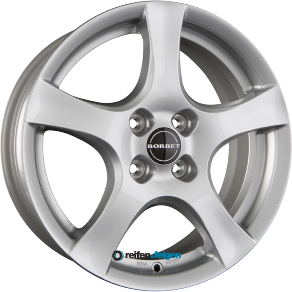 BORBET F 6x15 ET28 4x108 NB65.1 Brilliant Silver