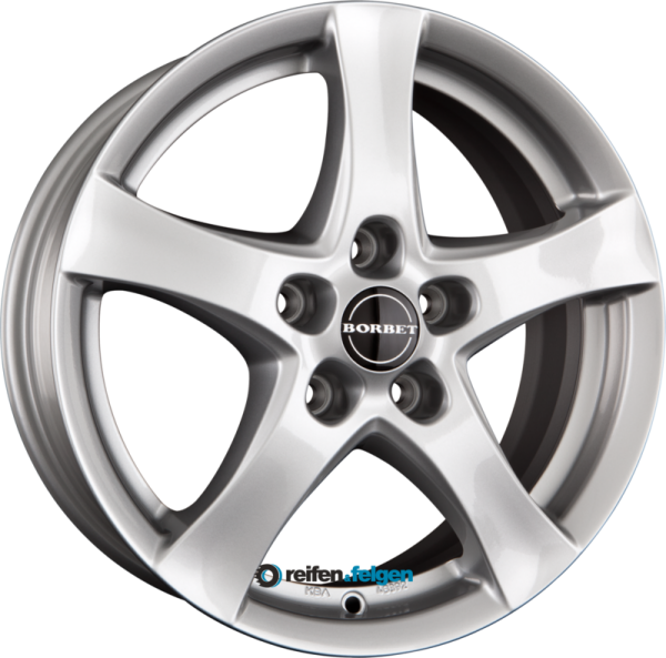 BORBET F 7x17 ET48 5x112 NB72.5 Brilliant Silver