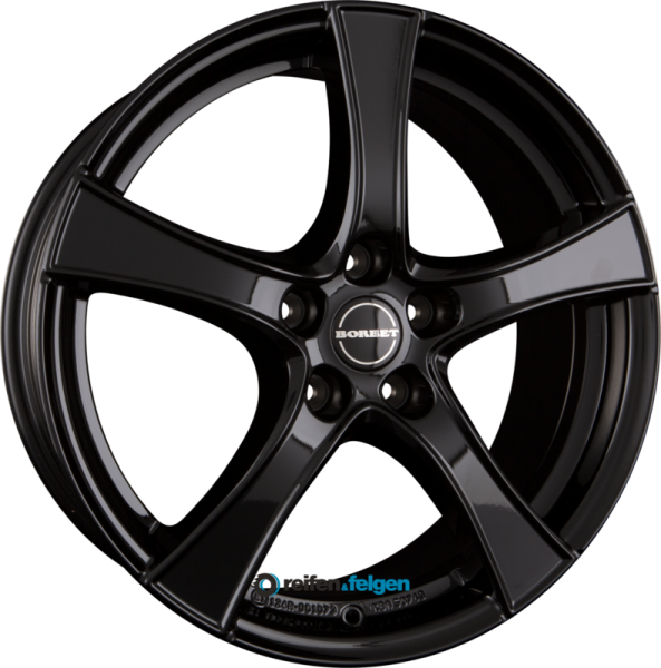 BORBET F2 7.5x18 ET51 5x112 NB57.1 Black Glossy