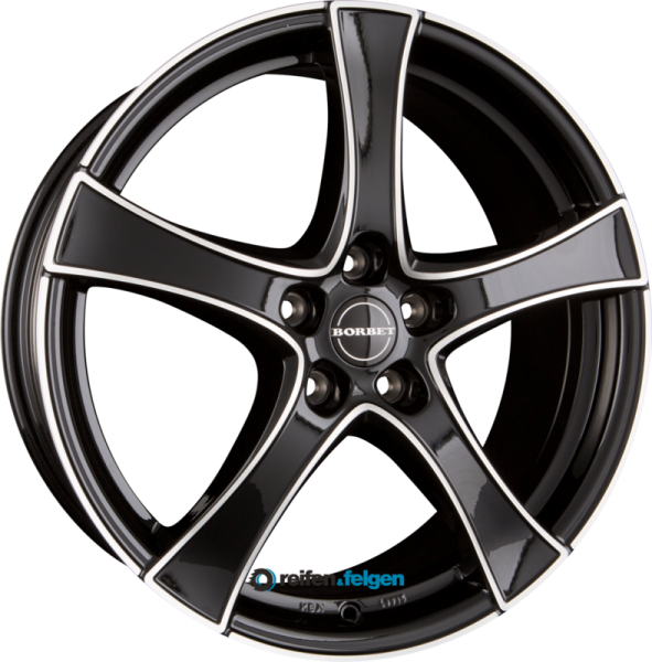 BORBET F2 7.5x19 ET48 5x112 NB72.5 Black Polished
