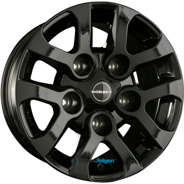 BORBET LD 8x16 ET5 5x165.1 NB113.1 Black Glossy