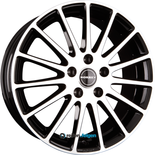 BORBET LS 8x18 ET35 4x108 NB72.6 Schwarz Poliert