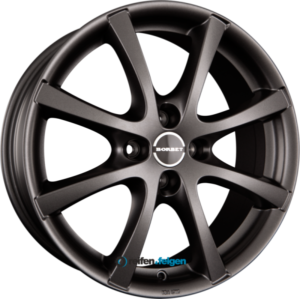 BORBET LV4 5.5x14 ET43 4x100 NB64 Mistral Anthracite Matt