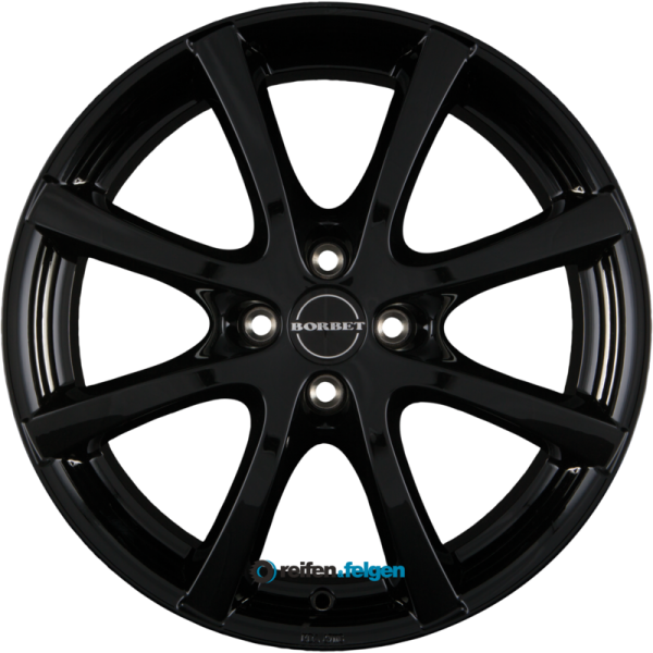 BORBET LV4 5.5x15 ET40 4x100 NB64.1 Black Glossy