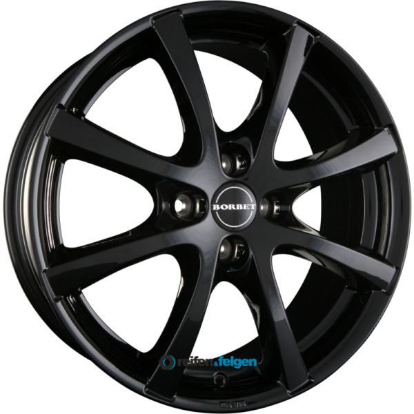 BORBET LV4 7x17 ET25 4x108 NB65.1 Black Glossy