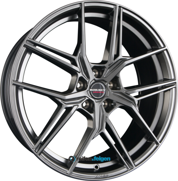 BORBET QX 8x19 ET50 5x112 NB57.1 Hyper Black Silver