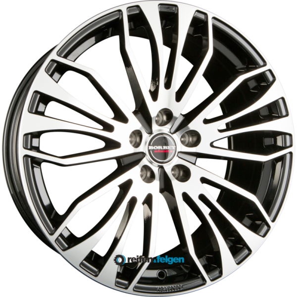 BORBET RB 8x18 ET44 5x112 NB57.1 Black Polished