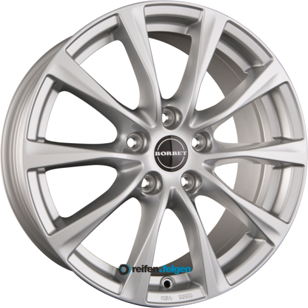 BORBET RE 7x16 ET50 5x114.3 NB72.5 Brilliant Silver