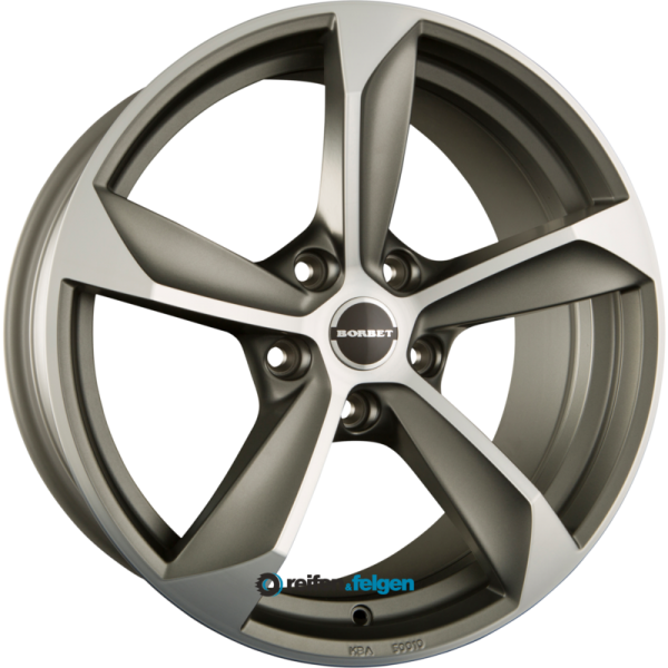BORBET S 8x18 ET38 5x120 NB72.6 Graphite Polished Matt