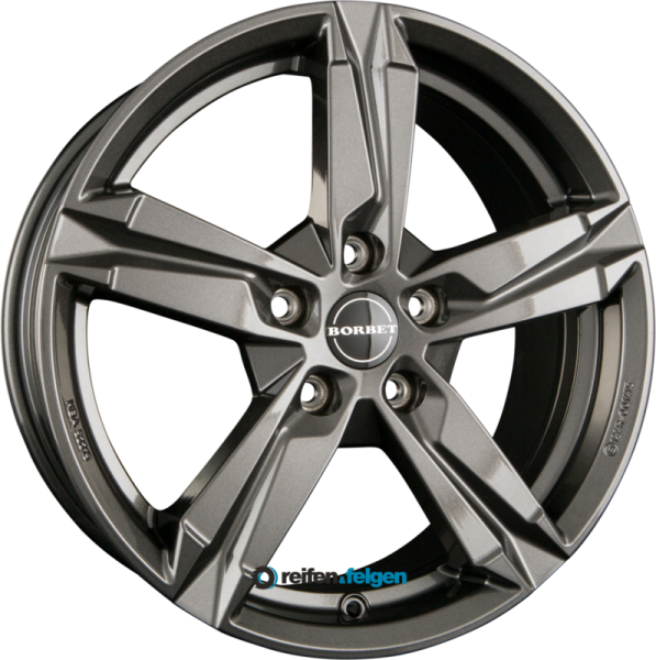 BORBET T10 6.5x16 ET46 5x112 NB57.1 Anthrazit Glossy