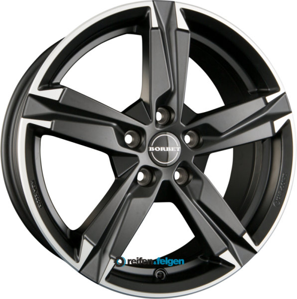 BORBET T10 7x17 ET50 5x108 NB63.4 Matt Schwarz Poliert