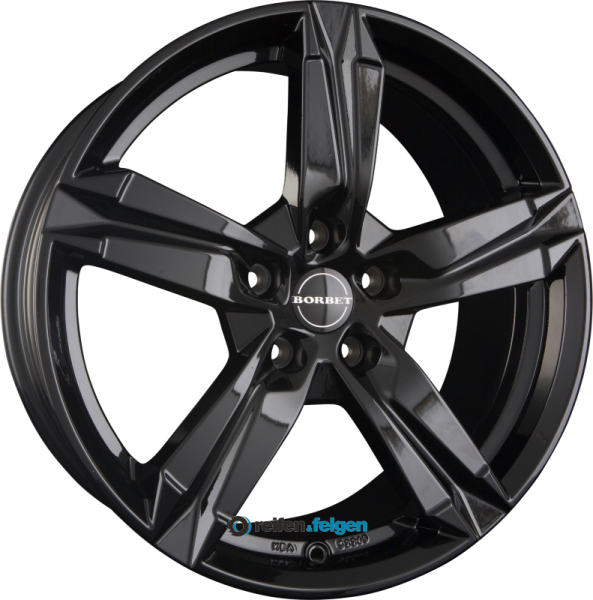 BORBET T10 7x17 ET50 5x114.3 NB67.1 Black Glossy