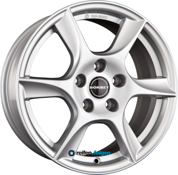 BORBET TL 7.5x16 ET37 5x112 NB66.6 Brilliant Silver