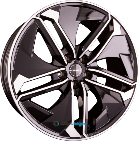 BORBET TX 9x21 ET40 5x112 NB66.6 Black Polished Glossy