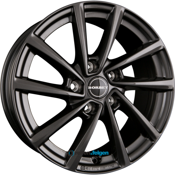 BORBET V 7x18 ET38 5x110 NB65.1 Mistral Anthracite Glossy