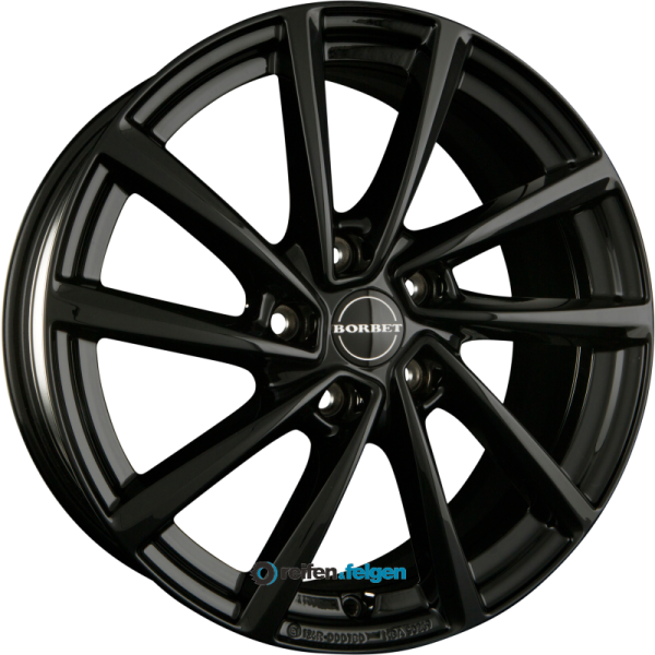 BORBET V 7x18 ET50 5x114.3 NB67.1 Black Glossy